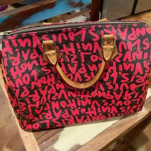 Louis Vuitton Stephen Sprouse Pink Graffitti Speedy 30 Monogram